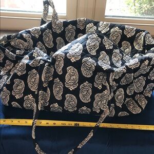 Vera Bradley Black & White Paisley Quilted Tote Bag - Womens